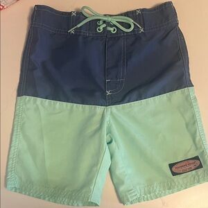 Vineyard Vines Blue and Light Green Board Shorts